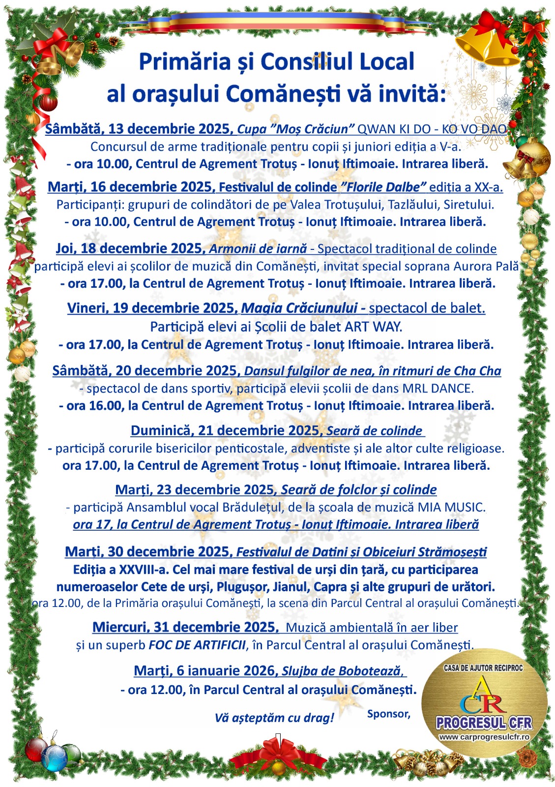 Sărbători de Iarnă 2025-2026